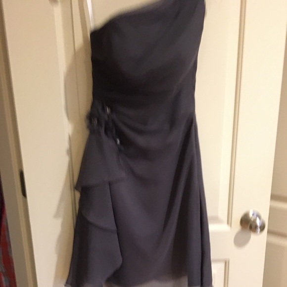 Adorable Gray Bridesmaid or Cocktail Dress - Picture 2 of 4